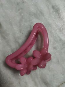 Cute Pink Floral Hair Clip