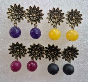 Bohemian Floral Drop Earrings