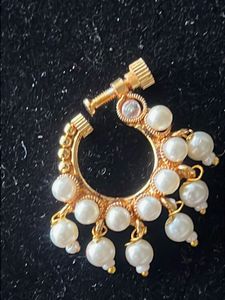 Elegant Pearl Nose Pin