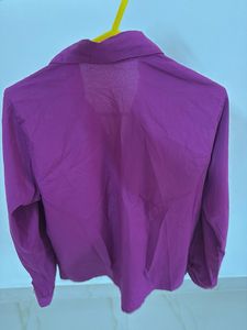 FabAlley Purple Button-Down Shirt