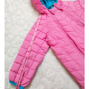 Pink Padded Baby Snowsuit