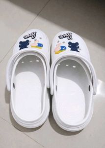 cute white clogs with charms