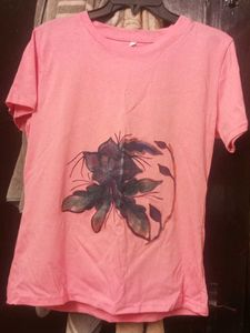Peach Floral Print T-Shirt