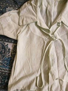 Light Green Vintage Button-Up Top
