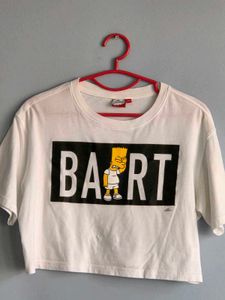 Bart Simpson Over sized Crop Top