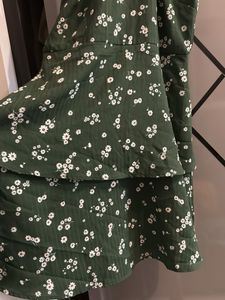 Green Floral Halter Dress