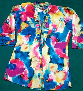 Colorful Ruffled Blouse