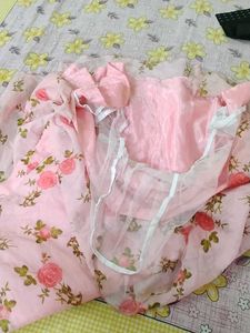 Pink Floral Shirt with tshirt