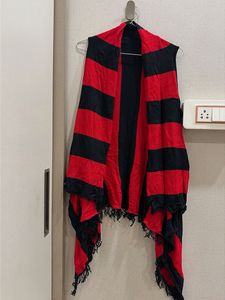 Striped Sleeveless Cardigan