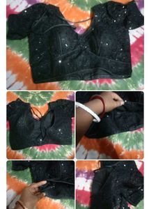 bord neck pad blouse