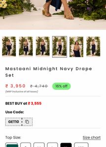 Alaya by Stage Mastaani Midnight Navy Drape set