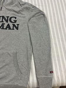 unisex oversized  "Being Human" Grey Hoodie