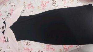 Chic Black &amp; White Cold Shoulder Top