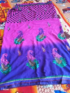 Purple &amp; Pink saree with blouse