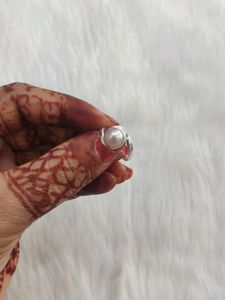 Pure Silver Pearl Ring For Women Nd Girl's