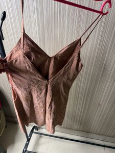 Peach Embroidered Romper