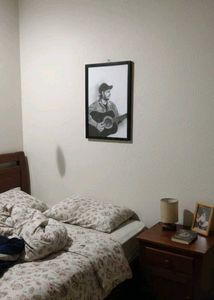 Guitar Player Framed Drawing