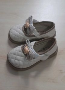 Adorable Quilted Mary Janes with Bear Bows