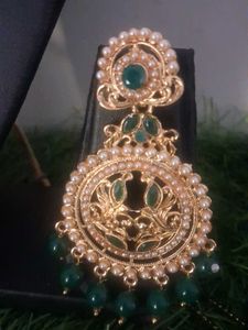 Elegant Green Beaded Necklace &amp; Earrings Set