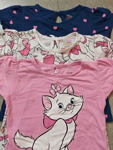 (Set of 3) Babyhug Marie Cat T-Shirts 4-5year