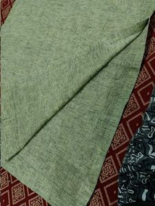 Green Linen Blend Kurta