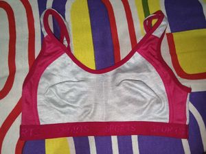 Pink & Grey Sports Bra