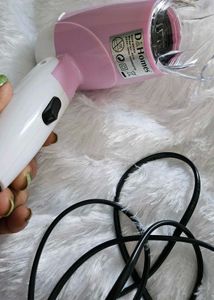 Compact Pink Hair Dryer