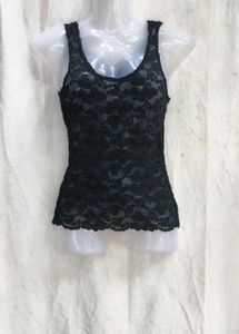 17279.Black Lace Tank Top