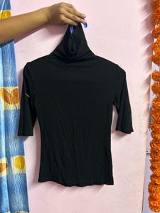 Classic Black Turtleneck Top