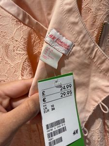 Peach Lace Dress - Size S