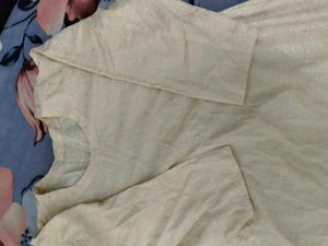 Cream Textured Kurta