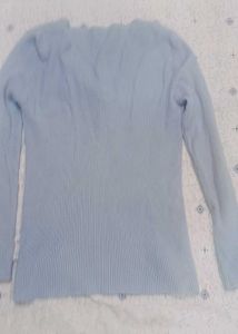 Ribbed Twist Front Long Sleeve Top