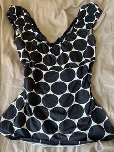 Black &amp; White Polka Dot Top