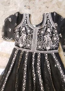 Elegant Black Embroidered Dress