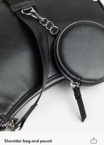 H&amp;M Black Shoulder Bag With Sling And Pouch