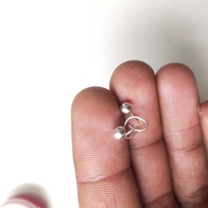 92.5 Pure Silver Dimond Nose/Ear Earings1 pair
