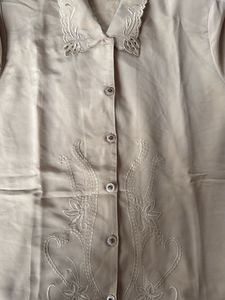 Elegant Embroidered Silk Blouse