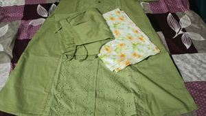 chiken work Kurta Set with Floral Du
