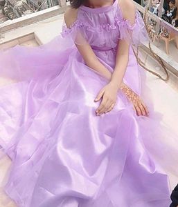 Purple Flower Girl Dress