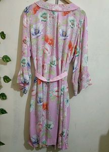 Flowy Floral Pink Robe