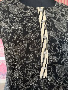 Stylish Black Printed Kurta
