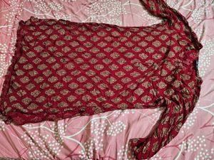 Soch Maroon Printed Kurti Great Condition