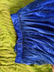 Royal Blue Polka Dot Lehenga Choli