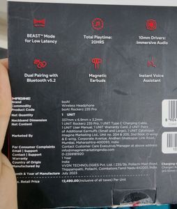 Boat Rockerz 235 Pro . Instant Voice Assistance.
