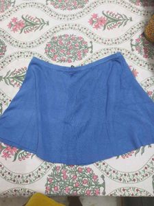 Blue A-Line Mini Skirt
