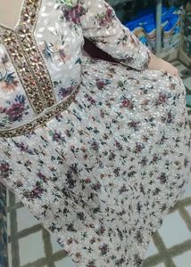 Beautiful Floral Ethnic anarkali gown with dupatta
