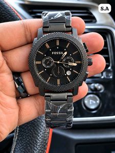 Fossil Men's Black Stainless Steel Watch