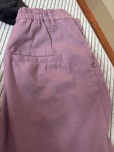 Purple Pleated Trousers