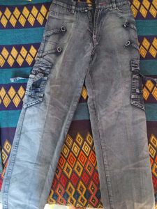 Stylish Blue Cargo Jeans