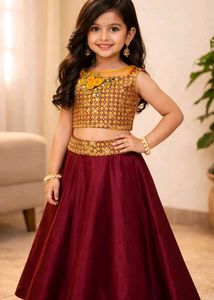 Adorable Girls' Ethnic Lehenga Choli Set